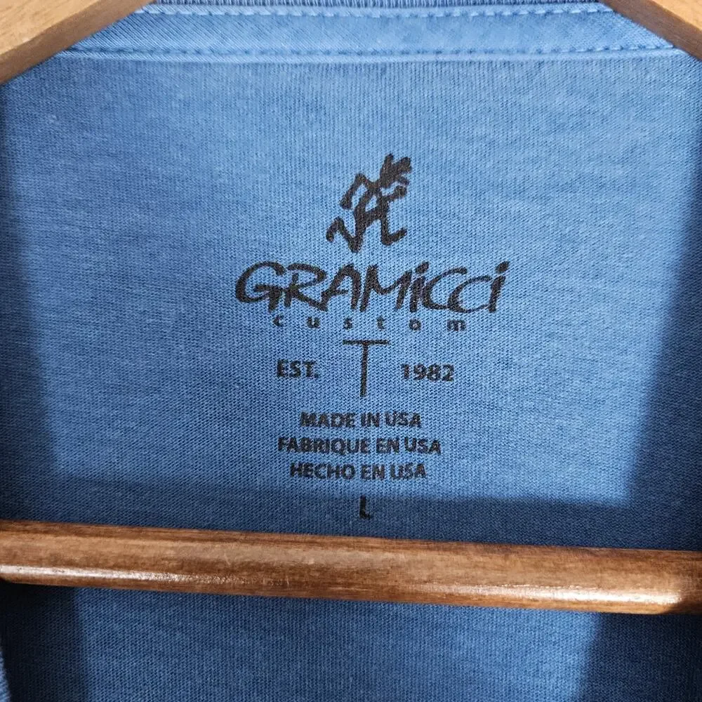 Gramicci Shirt Men's Large Blue T-Shirt I Climb Stuff Gorpcore Outdoors - Picture 5 of 6